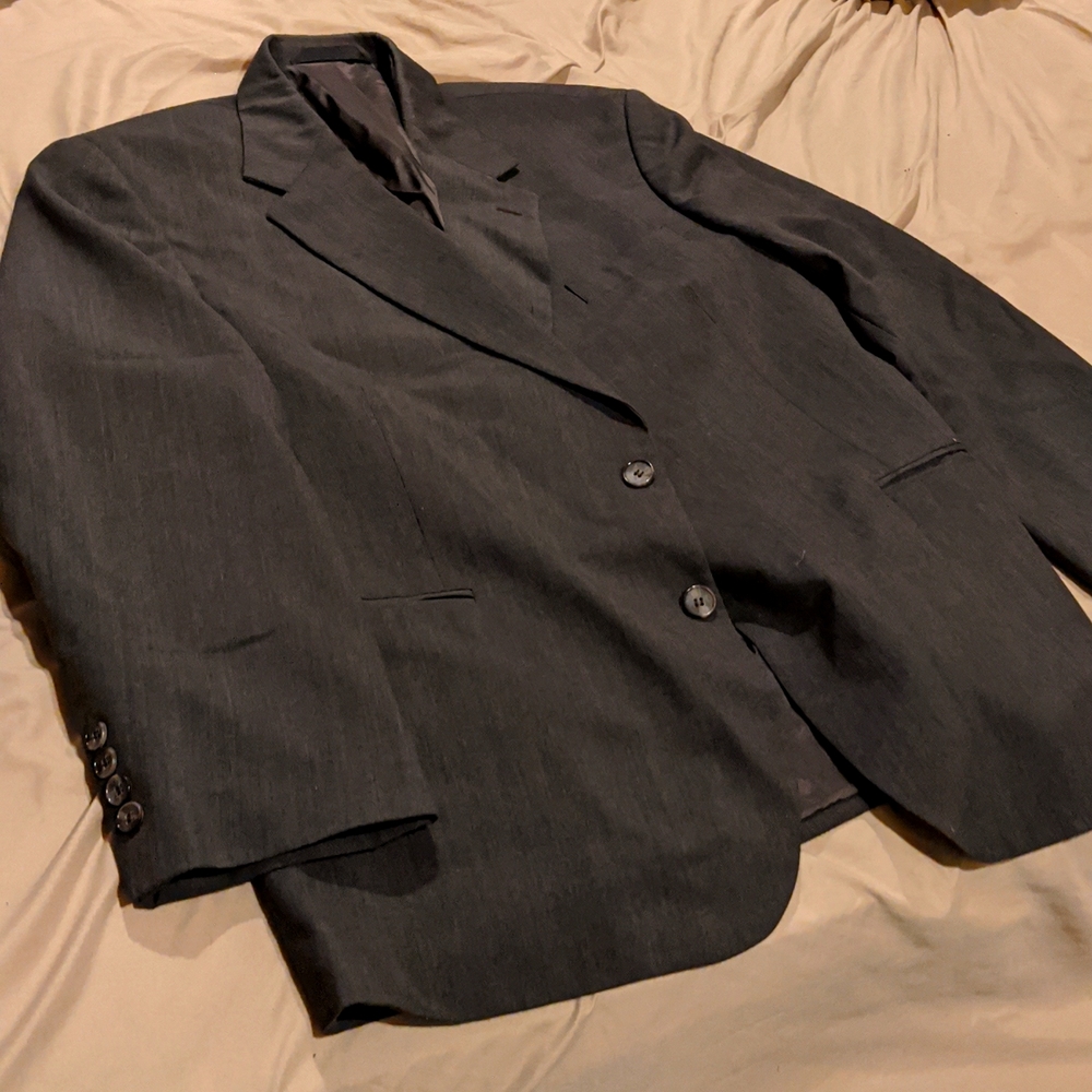 Gray suit jacket 46R